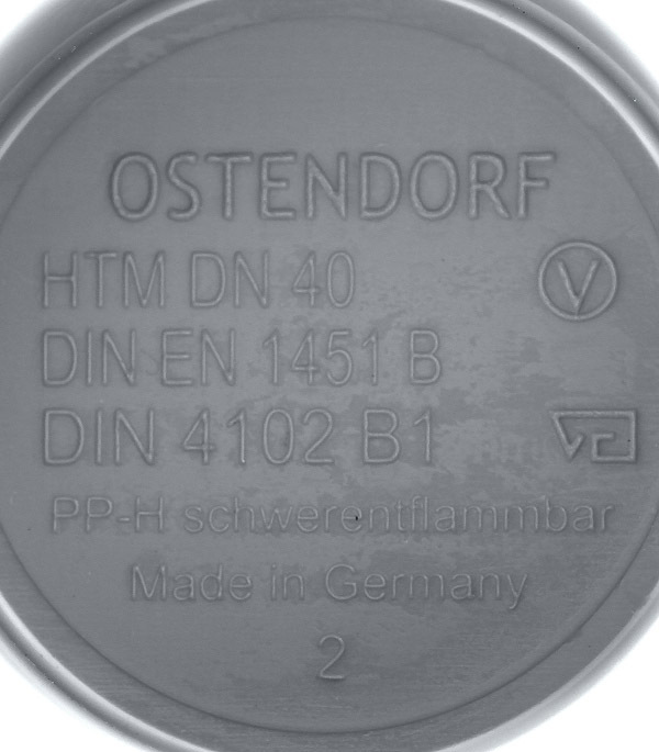 Заглушка Ostendorf HTM d40 мм пластиковая для внутренней канализации (111620)