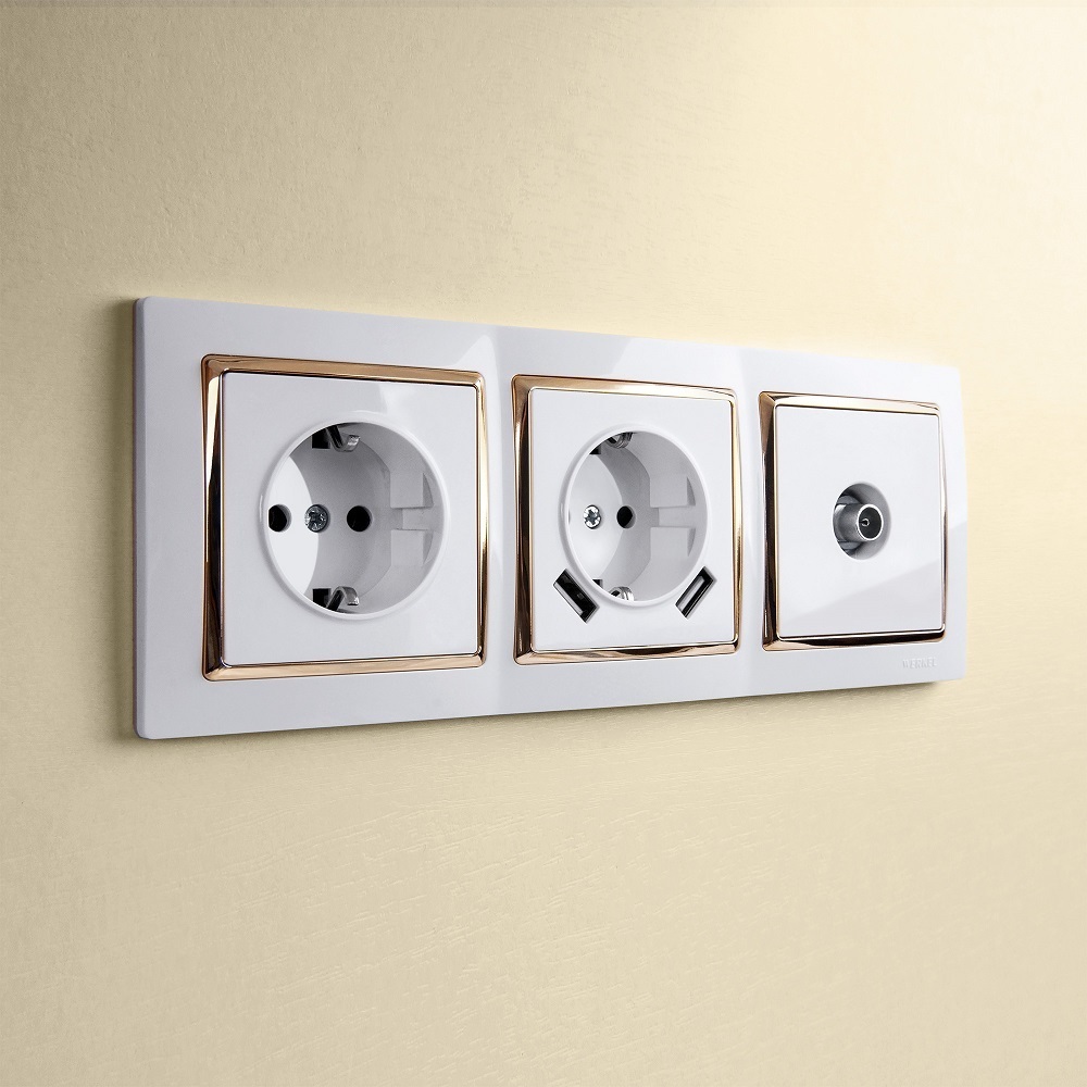 Розетка телевизионная Werkel встраиваемая белая (a051107)