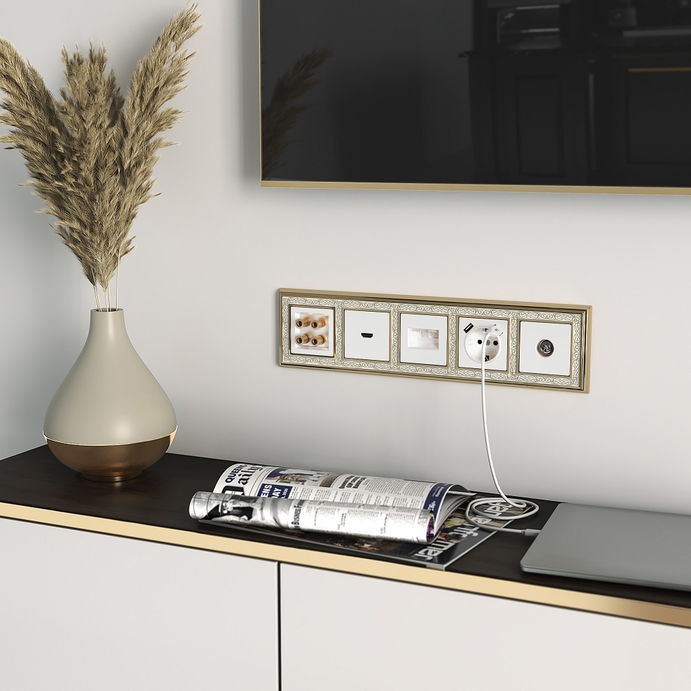 Розетка телевизионная Werkel встраиваемая белая (a051107)