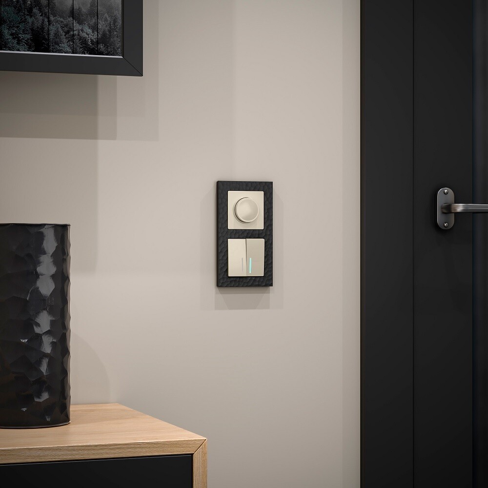 Выключатель Werkel двухклавишный встраиваемый слоновая кость проходной с подсветкой (a051477)