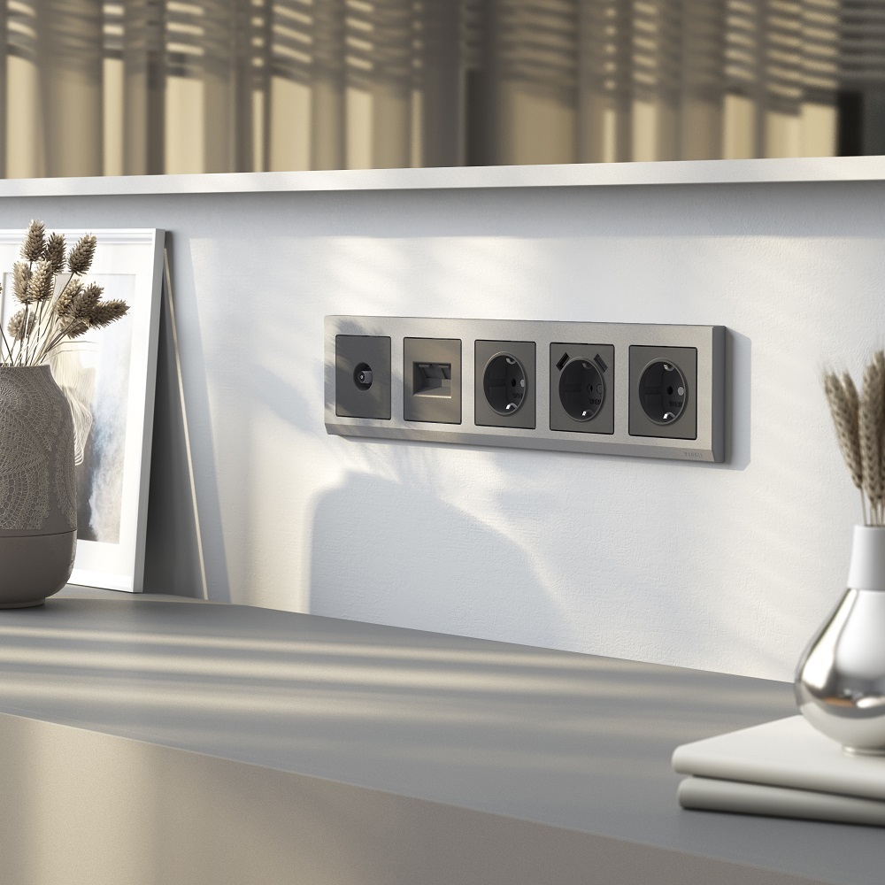 Розетка телевизионная Werkel встраиваемая графит матовый (a063109)