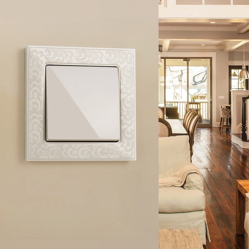 Выключатель Werkel одноклавишный встраиваемый слоновая кость проходной (a051466)