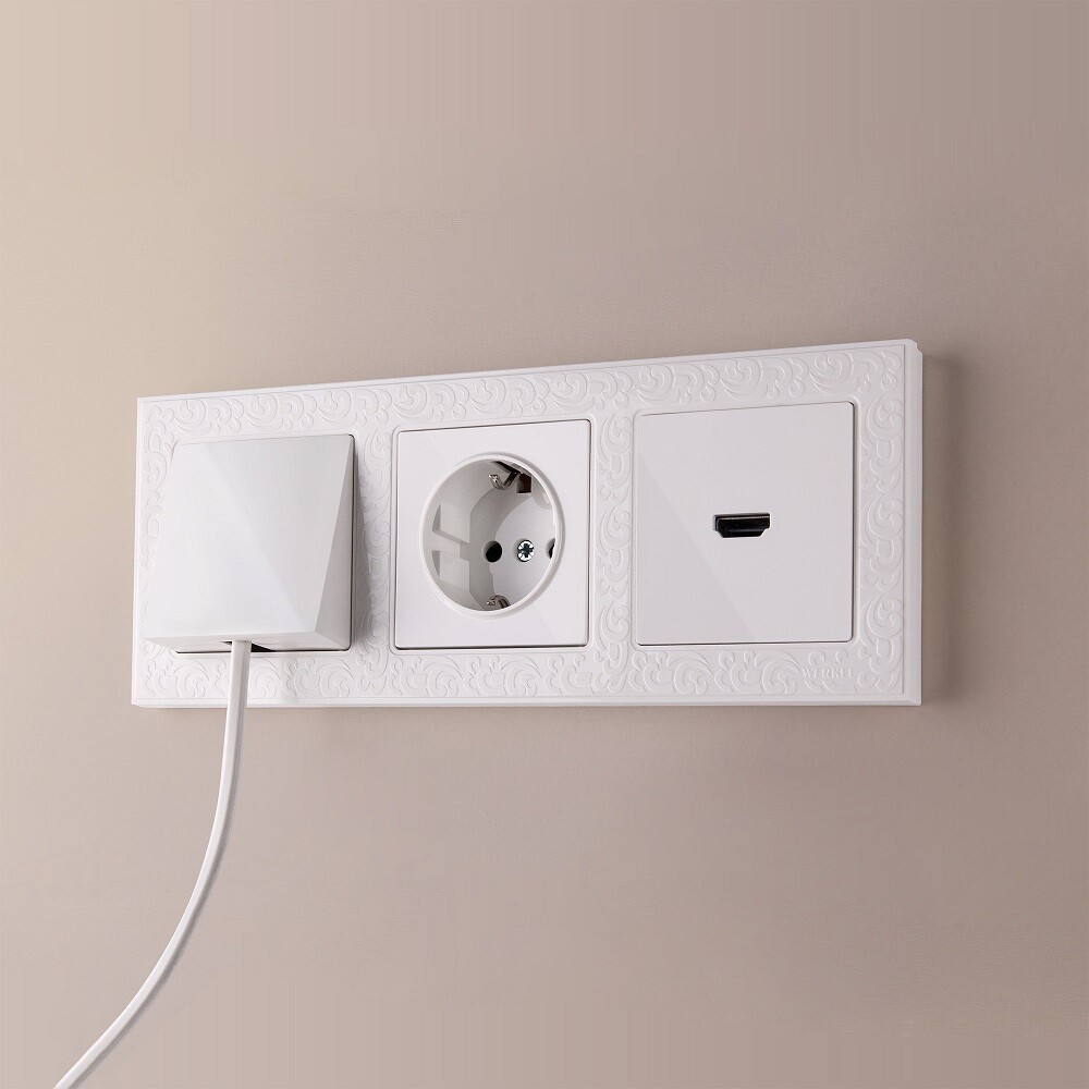 Розетка HDMI Werkel встраиваемая белая (a051121)