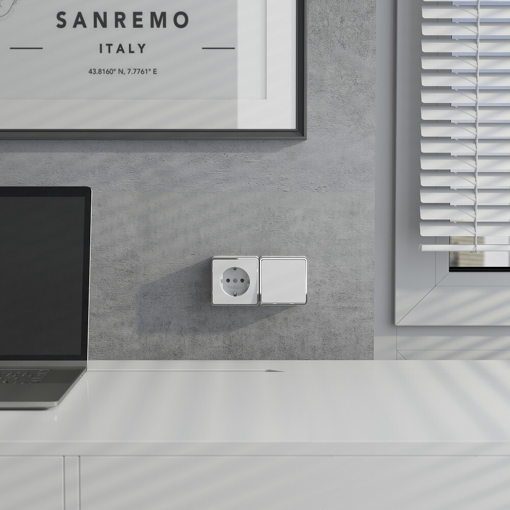 Выключатель Werkel Gallant одноклавишный накладной белый (a051570)