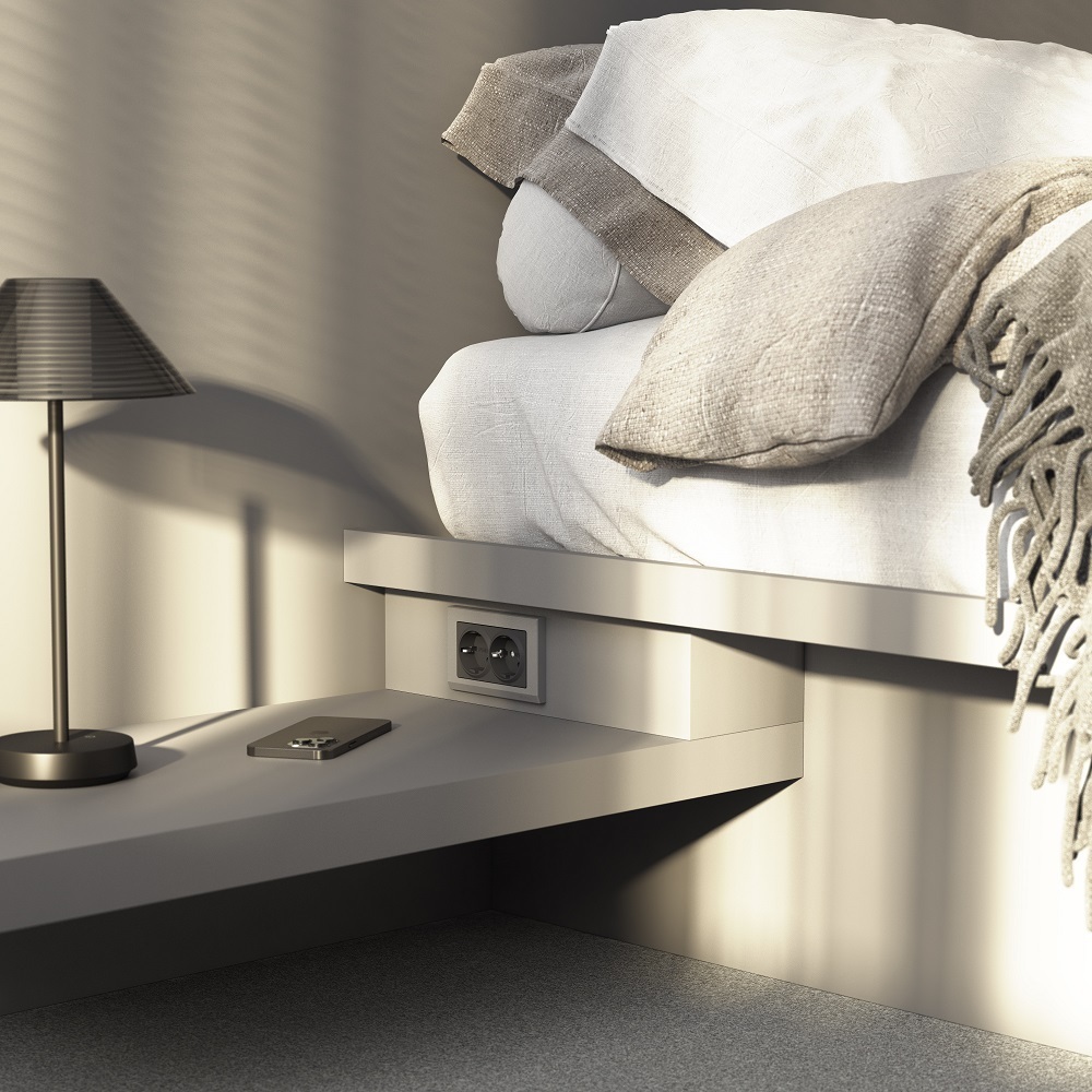 Розетка Werkel встраиваемая графит матовый (a063107)