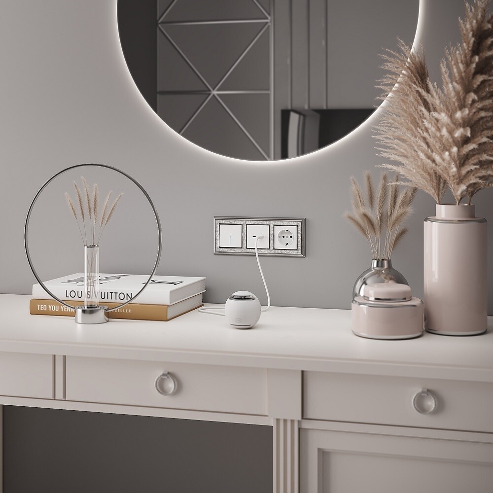 Выключатель Werkel одноклавишный встраиваемый белый проходной с подсветкой (a051118)