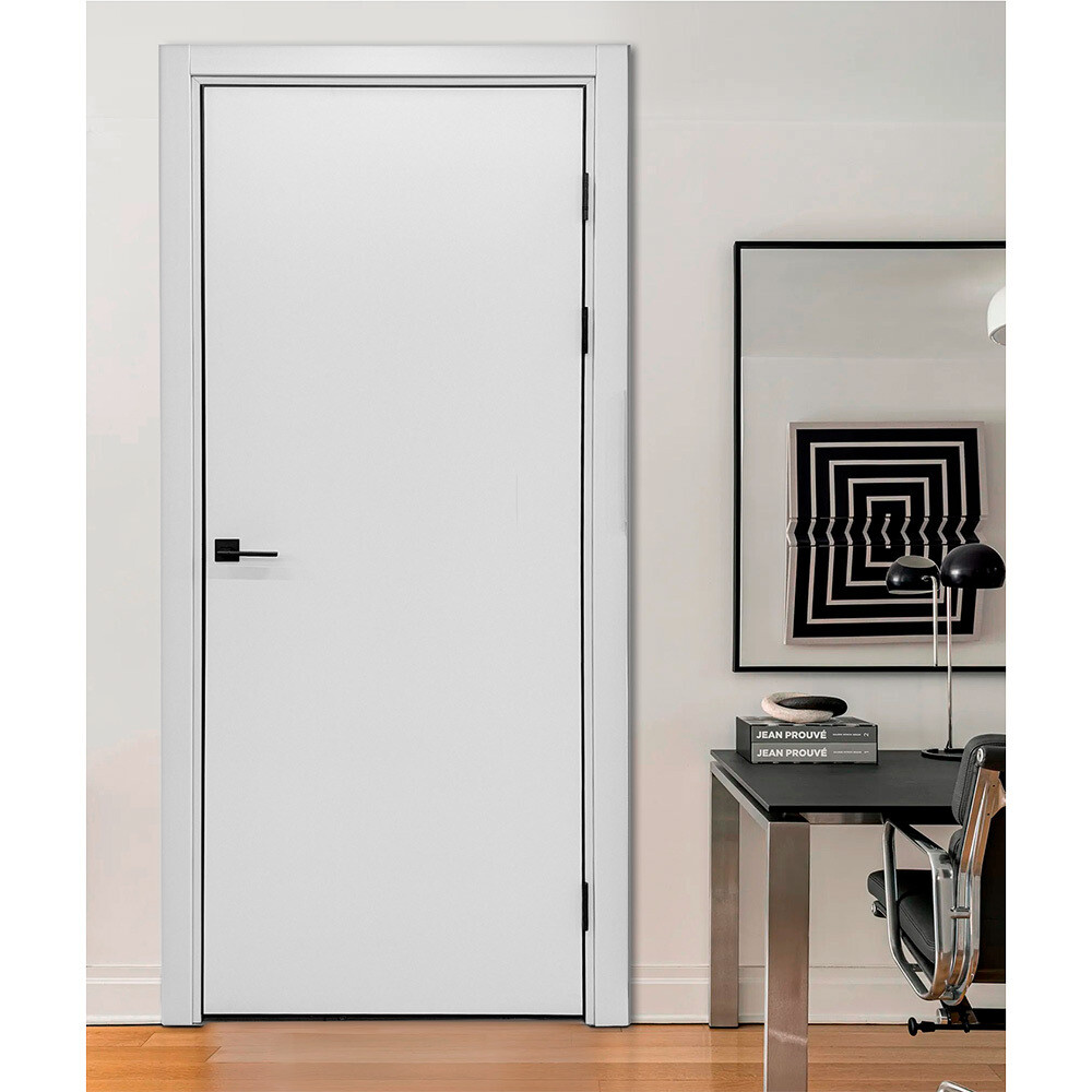 Блок дверной Kapelli Classic 700х2000 мм влагостойкий ПВХ серый 7047 глухой