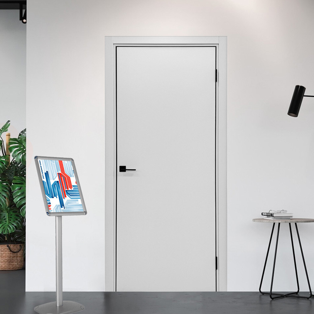 Блок дверной Kapelli Classic 800х2000 мм влагостойкий ПВХ серый 7047 глухой