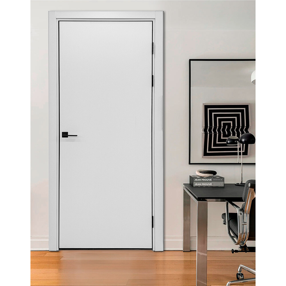 Блок дверной Kapelli Classic 800х2000 мм влагостойкий ПВХ серый 7047 глухой