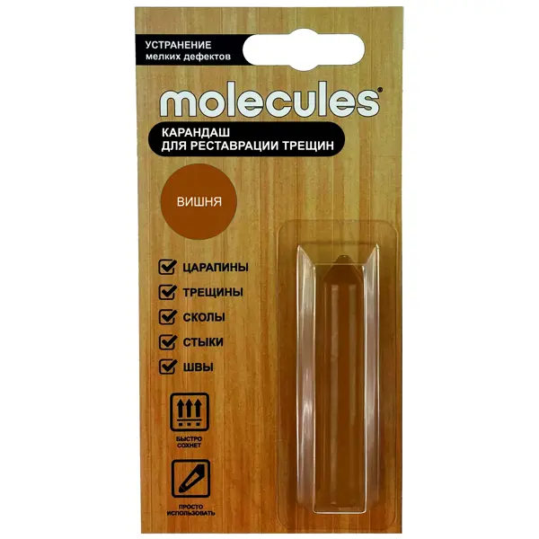 Карандаш для реставрации трещин Molecules цвет вишня 5.5 г