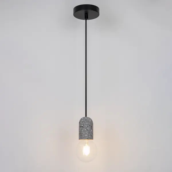 Подвесной светильник Inspire Tezzo E27x1 бетон цвет черный