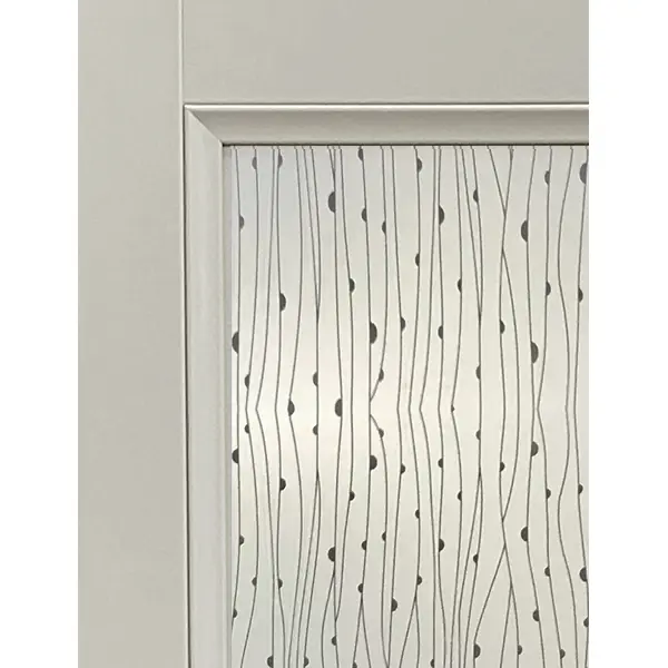Дверь межкомнатная со стеклом Рондо 70x200 см Hardflex цвет серый жемчуг с замком и петлями
