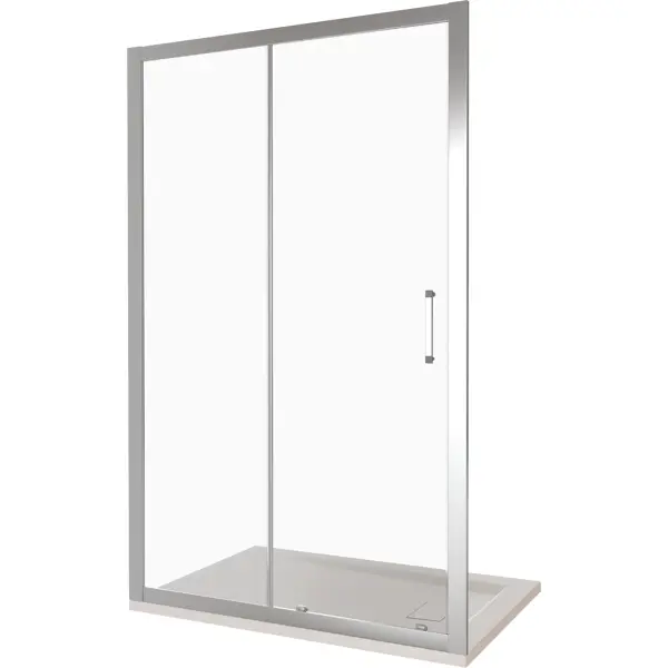 Душевая дверь в нишу Makiato WTW-120-C-WE, 185x120 см хромированный профиль прозрачное стекло раздвижная