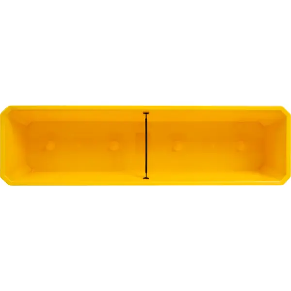Ящик балконный Idiland 60x17x15 см пластик цвет жёлтый