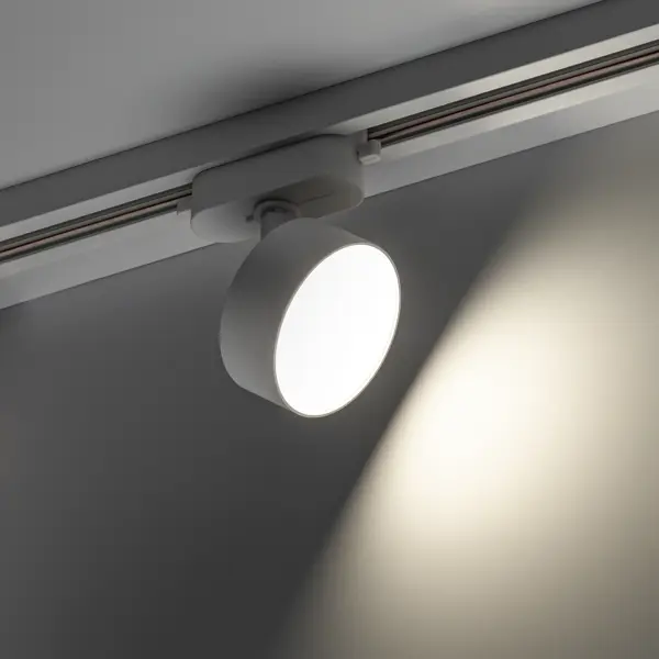 Трековый светильник спот светодиодный поворотный Ritter Artline 75x30мм 10Вт до 4.5м² 4000К металл белый