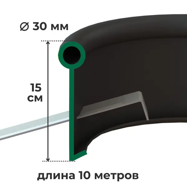 Бордюр садовый Kanta Pro 10x0.15 м зеленый полиэтилен