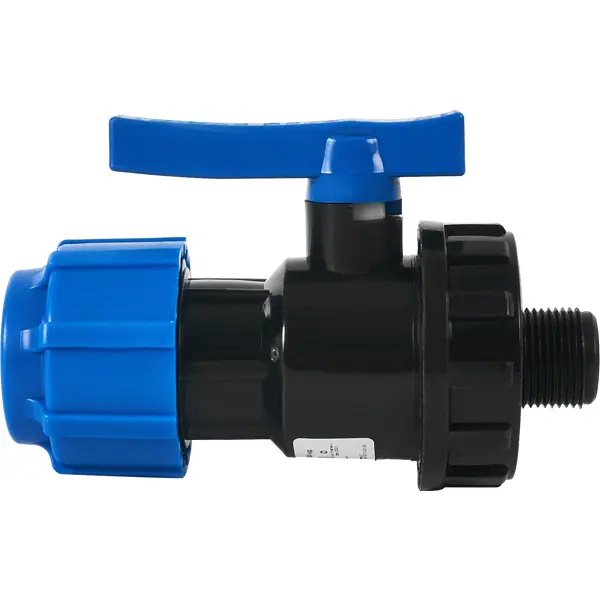 Кран разъемный ПНД Политэк 32x3/4" наружная резьба