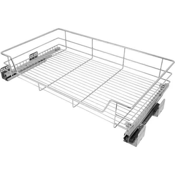 Корзина с выдвижным механизмом Jet 56x41x13 см цвет хром