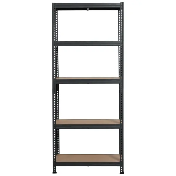 Стеллаж металл 5 полок 180x75x35 см черный нагрузка на полку 175 кг