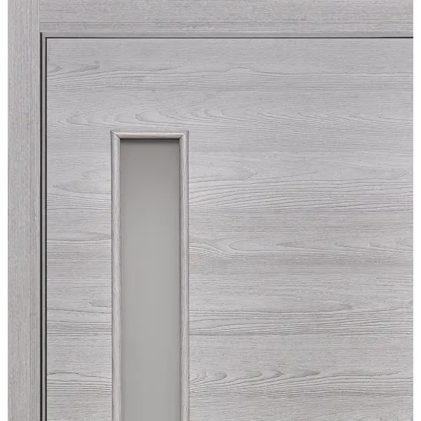 Дверь межкомнатная остекленная с замком в комплекте 90x200 см Hardflex цвет ясень серый