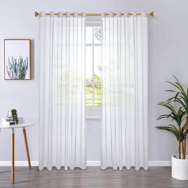 Тюль на ленте Palu 140x260 см цвет белый Cool 6