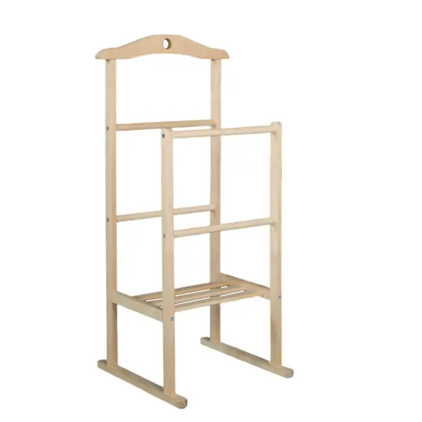 Вешалка костюмная 40x41x95 см дерево цвет бежевый