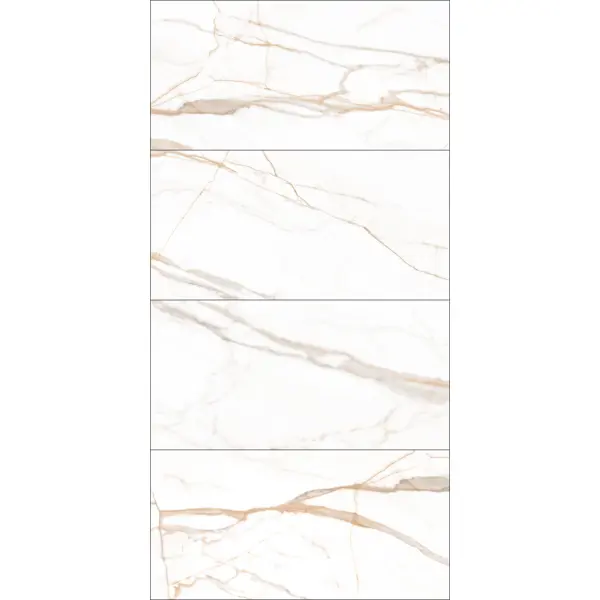 Глазурованный керамогранит Ceradim Calacatta Goddes 120x60 см 1.44 м² полированный цвет золотой