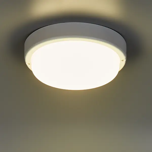 Светильник ЖКХ светодиодный Wolta LCL04-20W-R21-4K-SM 20 Вт IP65 с датчиком движения круг цвет белый