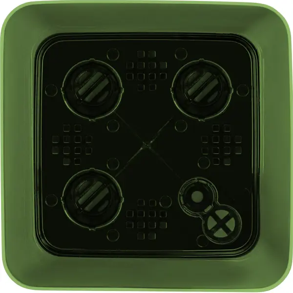 Горшок цветочный Ingreen Vienna 13x13x12 см v1.5 л пластик оливковый