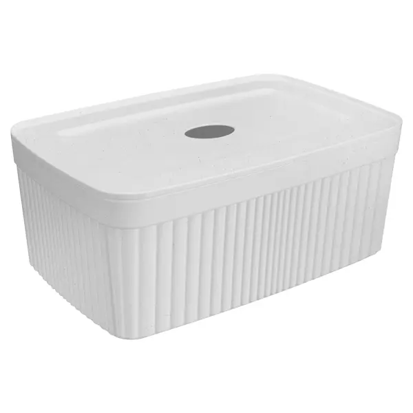 Коробка с крышкой для хранения Velvet 23x9x15 см полипропилен цвет светло-серый