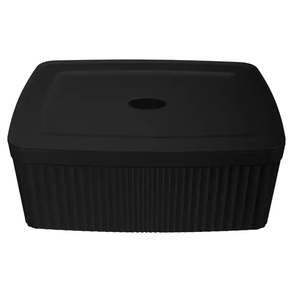 Коробка с крышкой для хранения Velvet 29.5x11x22.5 см полипропилен цвет черный