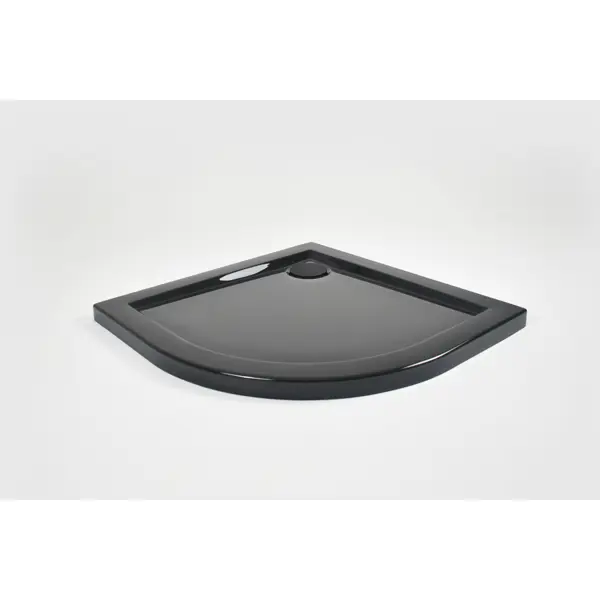 Душевой поддон Metakam Joy Black 1/4 круга акриловый 80x80 см сифон в комплекте