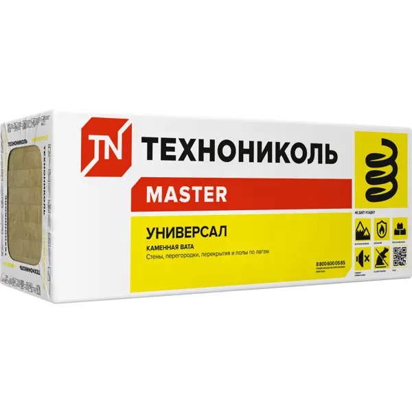 Утеплитель Технониколь Универсал 50 мм 12 шт 600x1200 мм 8.64 м²