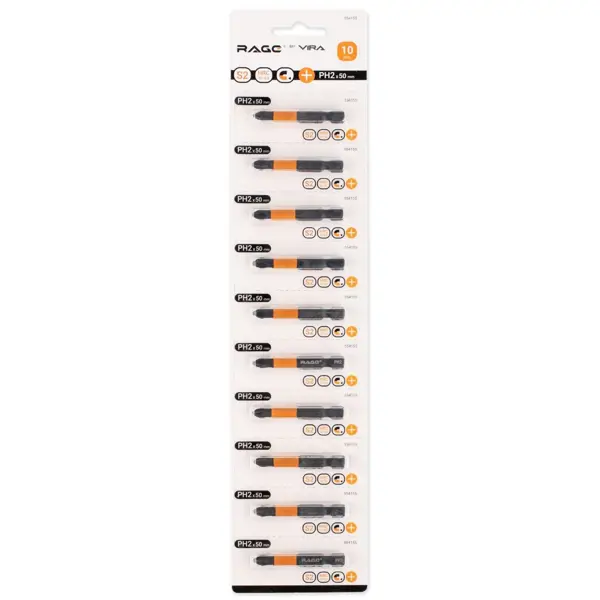 Бита магнитная Rage 554155 PH2x50 мм, 10 шт.