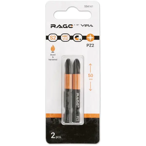 Бита магнитная Rage 554161 PZ2x50 мм, 2 шт.
