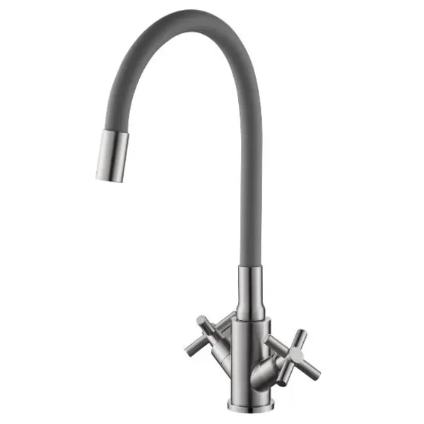 Смеситель для кухни Esko Capela CP519GR гибкий излив 40 см цвет серый