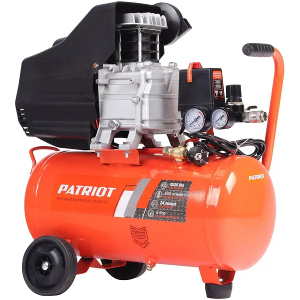 Компрессор поршневой масляный Patriot LRM 24/1.5C, 24 л 230 л/мин