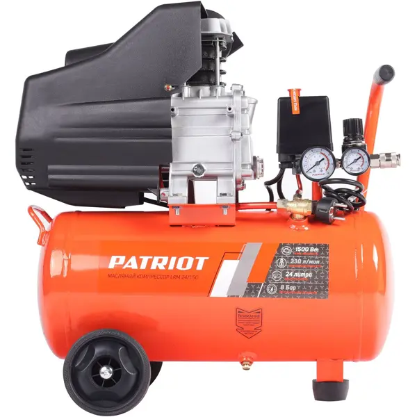 Компрессор поршневой масляный Patriot LRM 24/1.5C, 24 л 230 л/мин