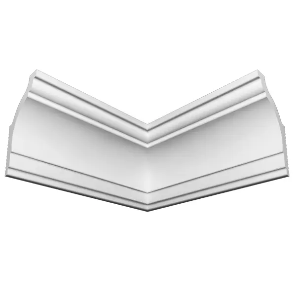 Угол внутренний для плинтуса пенополистирол Де-багет П 10 70/40 белый 40x70 мм