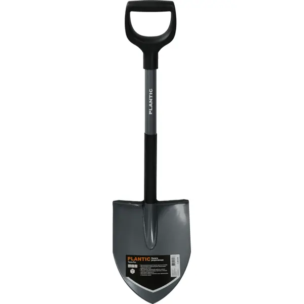 Лопата укороченная Plantic Terra Pro 81.5 см закаленная сталь с черенком