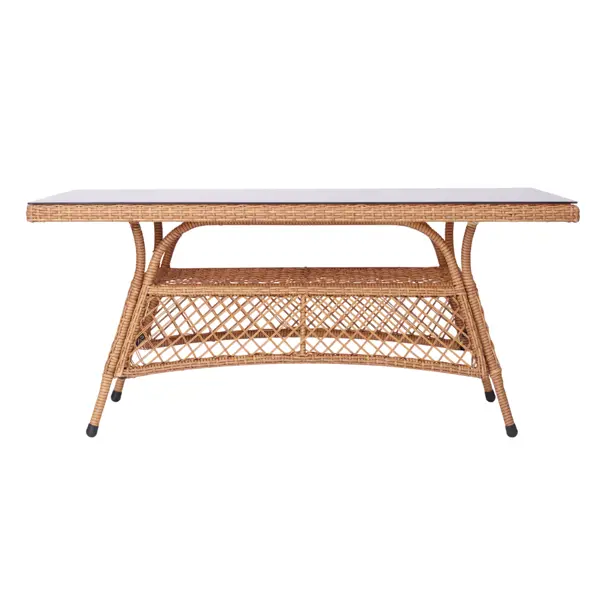 Садовый стол нераздвижной складной Antony 160x85x72 см искусственный ротанг