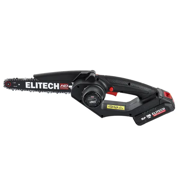 Цепная пила аккумуляторная бесщеточная Elitech HD CS2008BLK 20 В 20 см 2 Ач АКБ и ЗУ входит в комплект