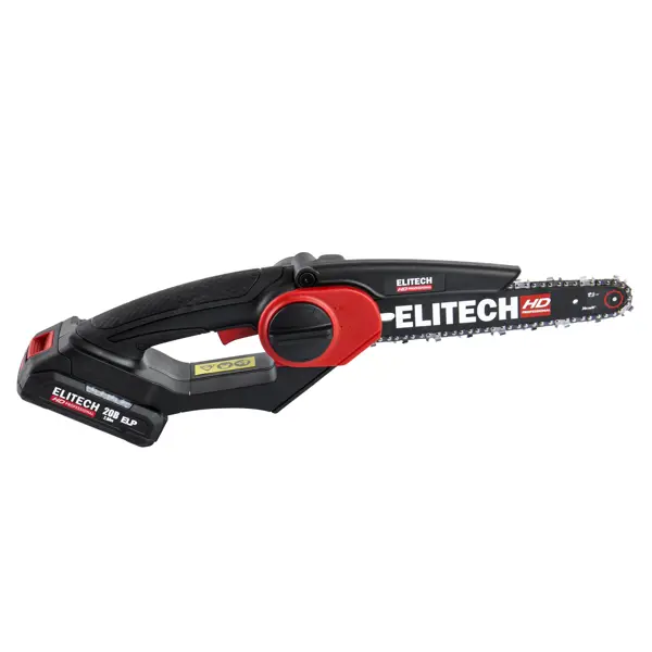 Цепная пила аккумуляторная бесщеточная Elitech HD CS2008BLK 20 В 20 см 2 Ач АКБ и ЗУ входит в комплект