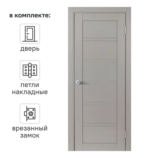 Дверь межкомнатная остекленная с замком и петлями в комплекте Легда-28.1 70x200 мм полипропилен цвет дакота вуд