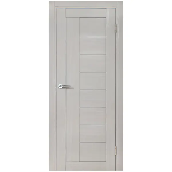 Дверь межкомнатная со стеклом Легда-29 90x200 см Hardflex серый с замком и петлями