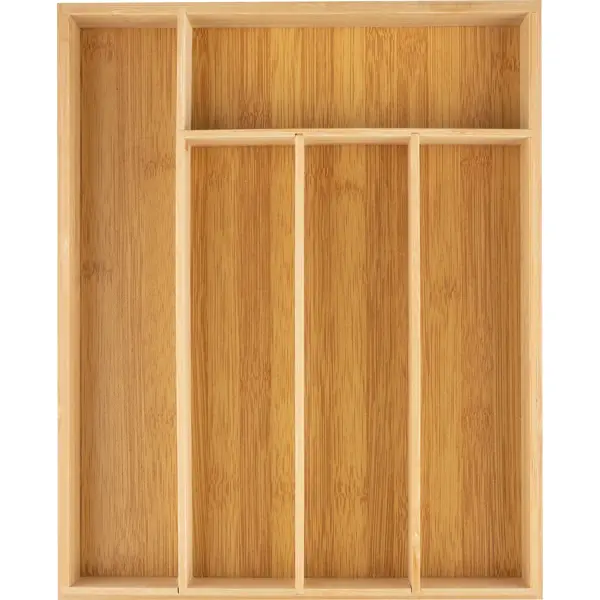 Лоток для столовых приборов Mallony 37x30x4.5 см бамбук цвет коричневый