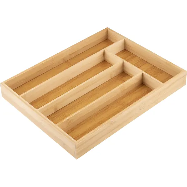 Лоток для столовых приборов Mallony 37x30x4.5 см бамбук цвет коричневый