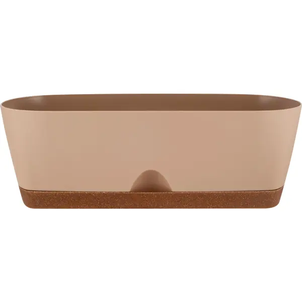 Ящик балконный Ingreen Wood 40 см л молочный шоколад