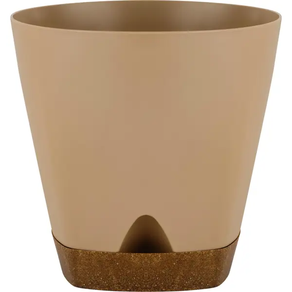 Горшок для цветов Ingreen Wood 1.35 л молочный шоколад