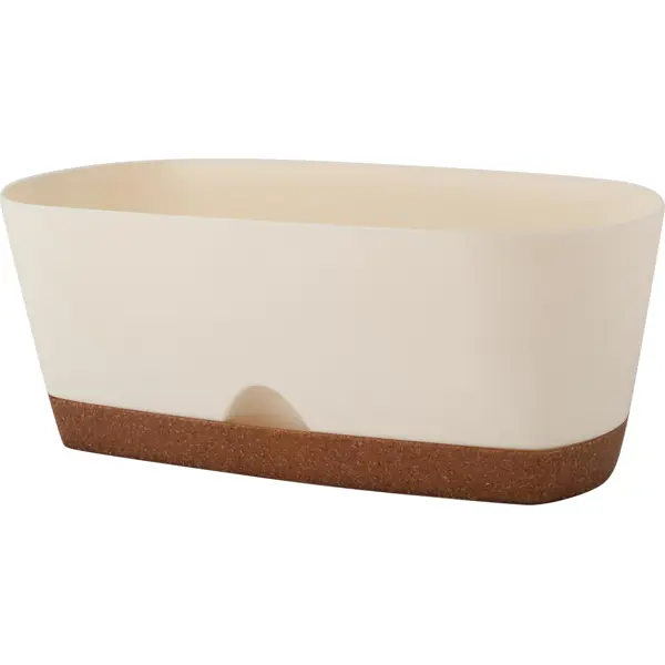 Горшок для цветов Ingreen Wood 25 см л сливочный